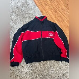 Vintage Chase Authentics Dale Earnhardt NASCAR Jacket Black Red XL